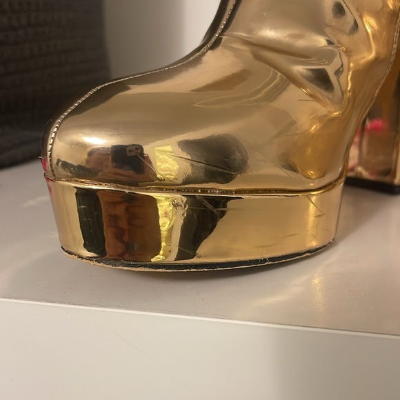 ROSE GOLD Nasty Gal reflective boots - Picture 2 of 3
